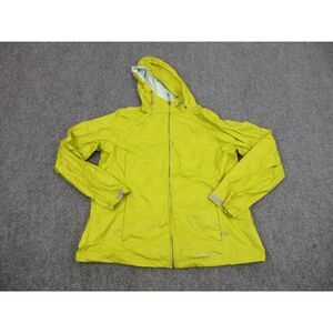 Eddie Bauer Jacket Womens Extra Large Yellow Windbreaker Outdoors‎ Full Zip Coat